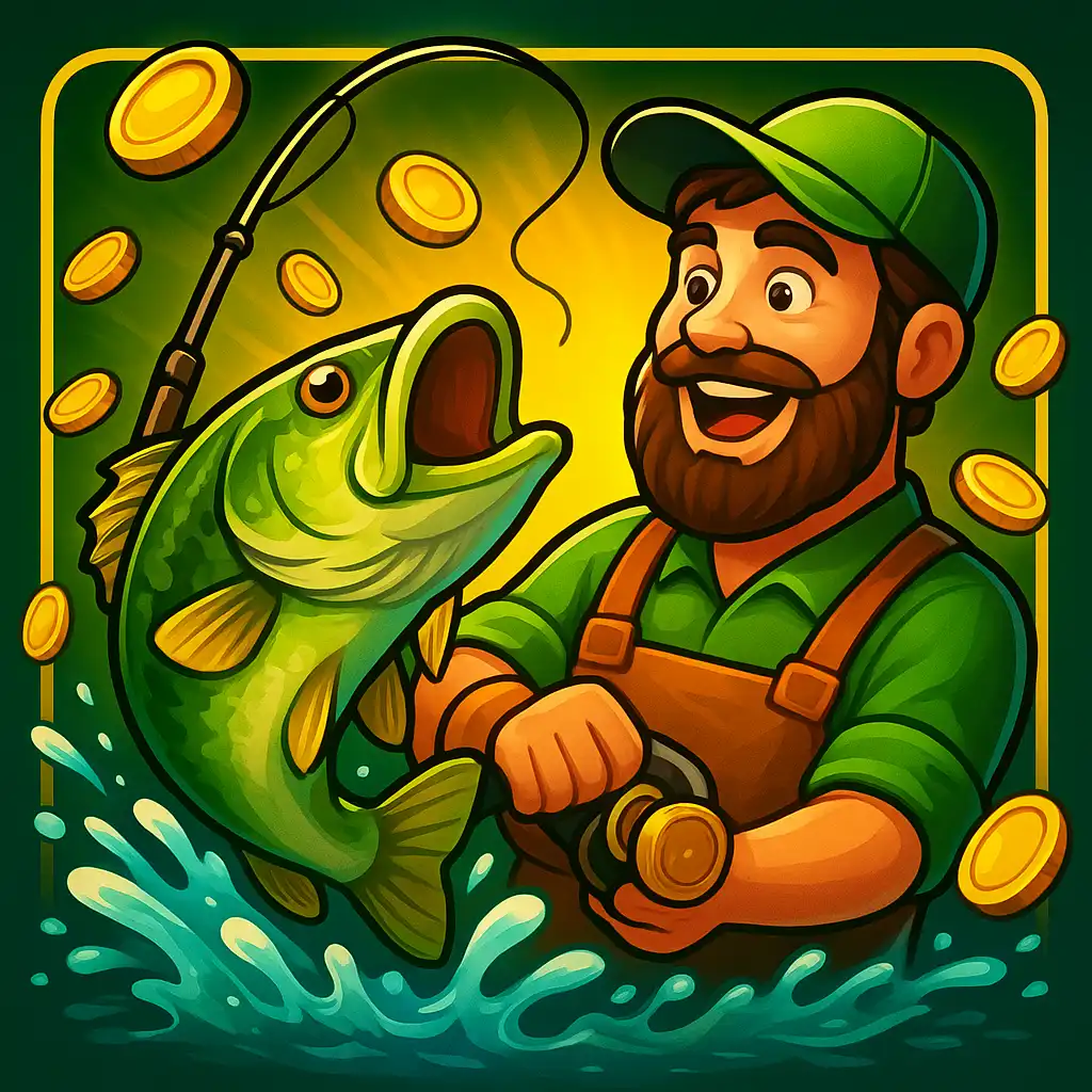 Slot game artwork for Big Bass Bonanza