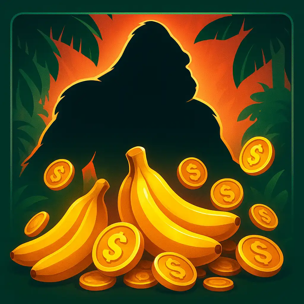 Slot game artwork for King Kong Cash Even Bigger Bananas 4