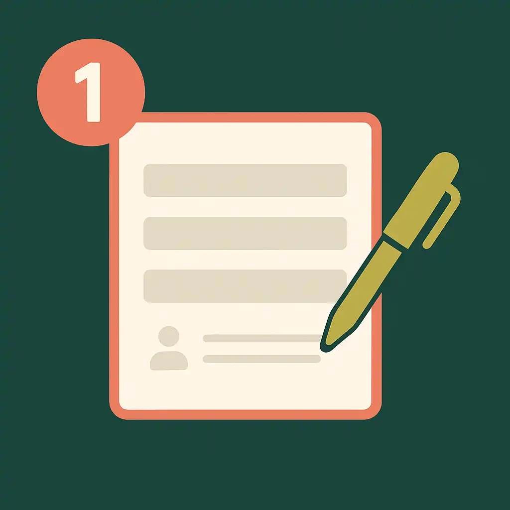 Illustration of bonus claim step number 1