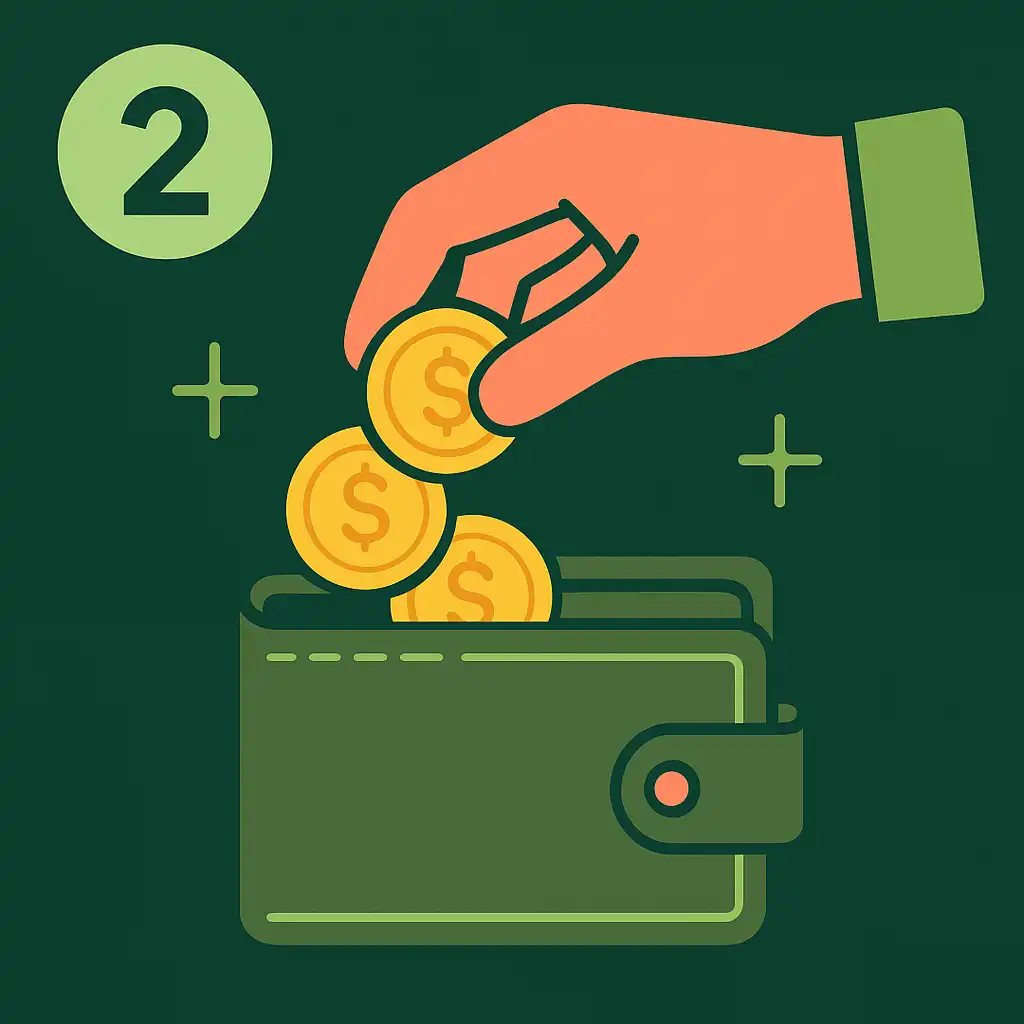 Illustration of bonus claim step number 2